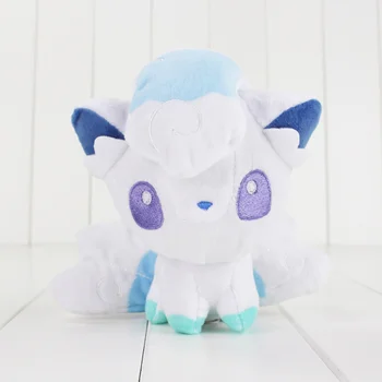 

15cm cute small White Alola Vulpix plush cartoon doll toy Hot white kawaii soft stuffed cotton doll toy animal doll for children