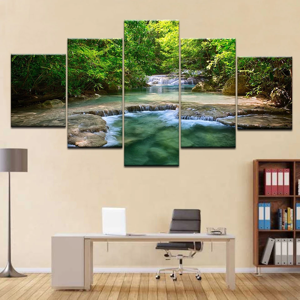 5 Piece Home Decor Canvas Wall Art Paintings Framed Canvas Photo Prints