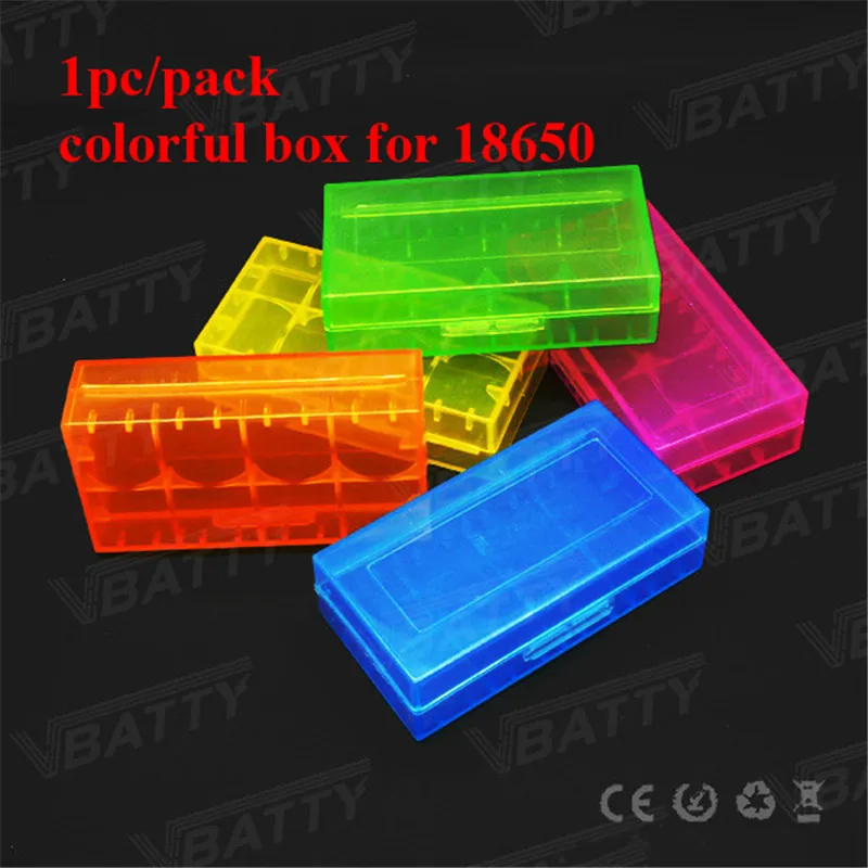 

Free shipping Lithium battery case Colorful battery protector for 18650 battery 16340 and CR123 battery case holder(1pc)