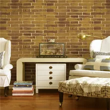 

beibehang Antique Chinese Red Brick 3D Stereo Wallpaper Brick Culture Brick Tea House Foot Bath Restaurant Wallpaper