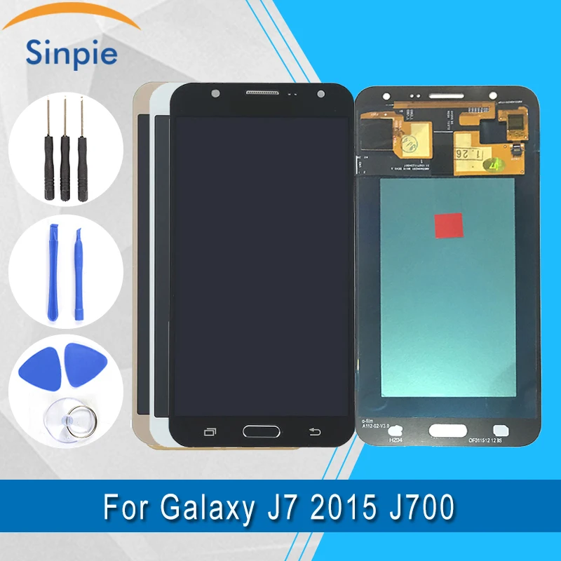 

For Samsung AMOLED LCD For Samsung Galaxy J7 2015 J700F Display Touch Screen Digitizer Assembly 100% Tested 5.5inch