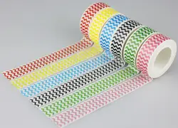1,5 см цвет пульсации клей клейкие ленты для Скрапбукинг DIY Craft Sticky деко маскировки японский Бумага васи клейкие ленты