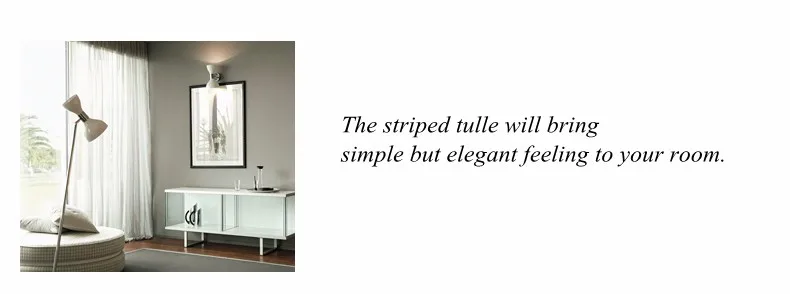 Modern Voile GoldenBlueWhite Striped Tulle Curtains for Living Room Window Linen Sheer Curtains for Kitchen (4)