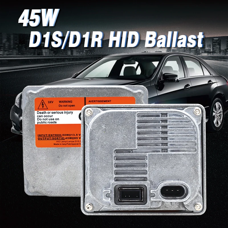 

SKYJOYCE 1 Pair Original Car Headlight 45W D1S D1R HID Ballast Control Unit Fast Start AC 12V 45W OEM D1S HID Headlight Ballast