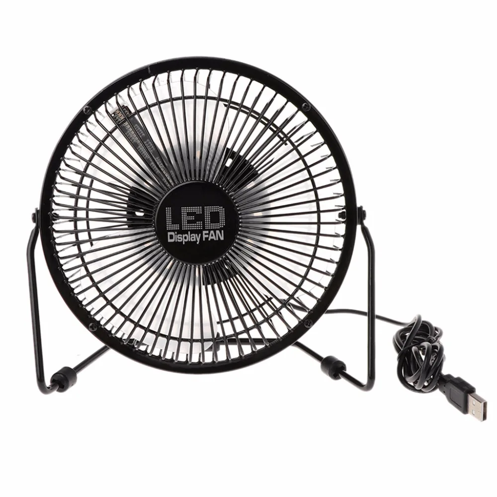

USB Bluetooth APP Texts Clock Temperature Pictures Full Color LED Display Fan