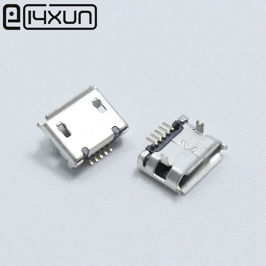 

10pcs Micro USB connector 5pin Jack Micro usb Two legs 5P Inserting plate seat Mini usb connector Free shipping