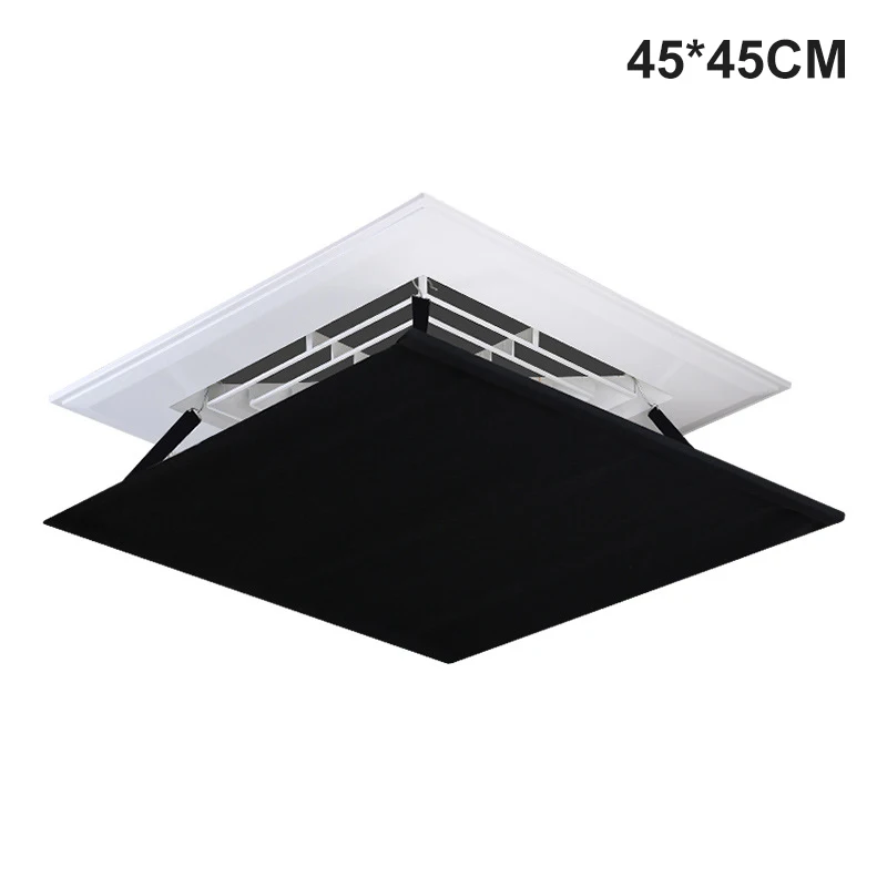 Black 45x45cm Высококачественный центральный кондиционер ветрозащитная настенная защита от прямого выдува ветрового стекла VE - Цвет: Black 45x45cm