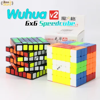 

Qiyi Mofangge 6x6 Wuhua V2 Cube Puzzle Black Stickerless Educational Toy 6Layers 6x6x6 WCA Toys For Children Learning Education