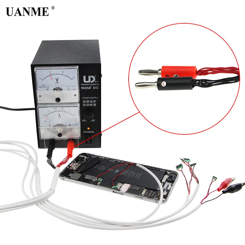 UANME источник питания постоянного тока для телефона, тестовый кабель для Apple iPhone X 8P 8G 7G 6S 6 5S 5G 5 4S, инструменты для ремонта провода