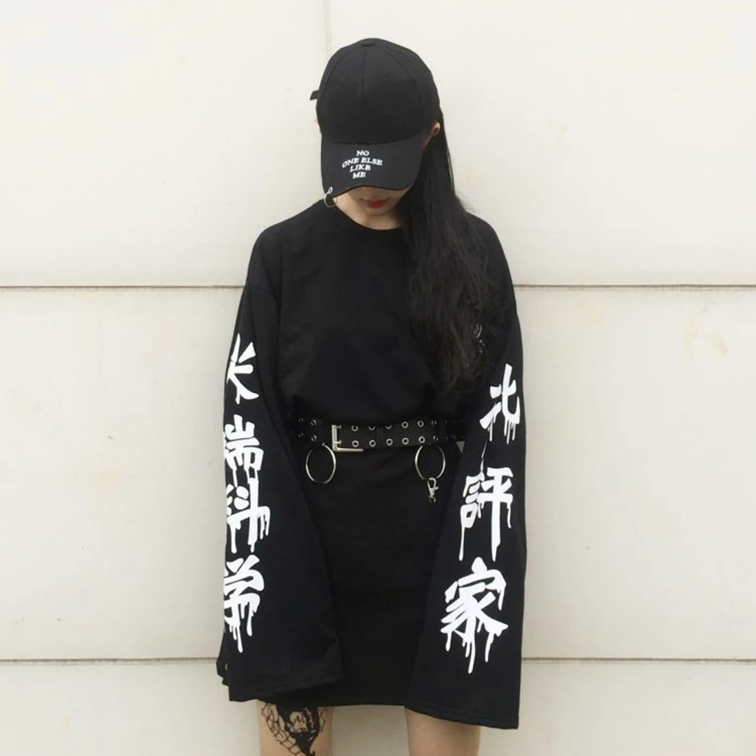 Aelfric Harajuku Punk Gothic T Shirt Women Streetwear Men Korean Clothes Femme Tshirt Couple Long Sleeve Tee Shirt Tops AE034