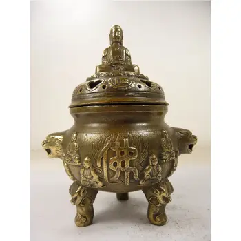 

china folk collection of bronze Buddha Long Qun up to the Buddha incense burne