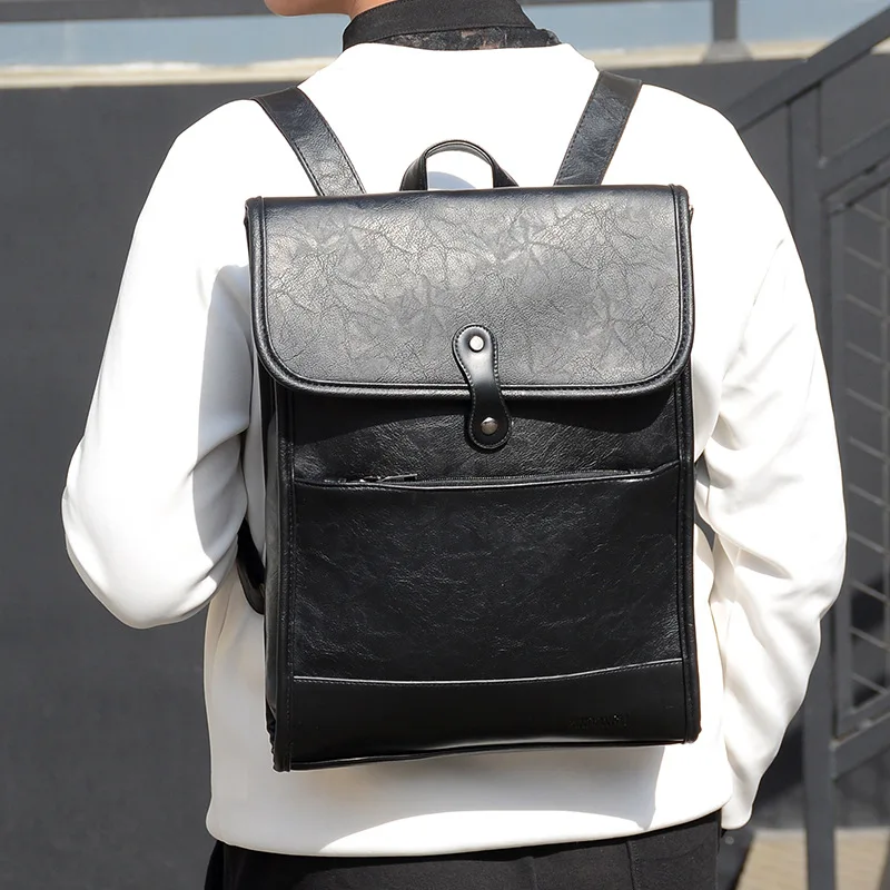KatyPaul, новинка, Мужской винтажный рюкзак в консервативном стиле, кожаный мужской повседневный рюкзак для путешествий, ноутбука, школьные сумки, бизнес рюкзак, Mochila