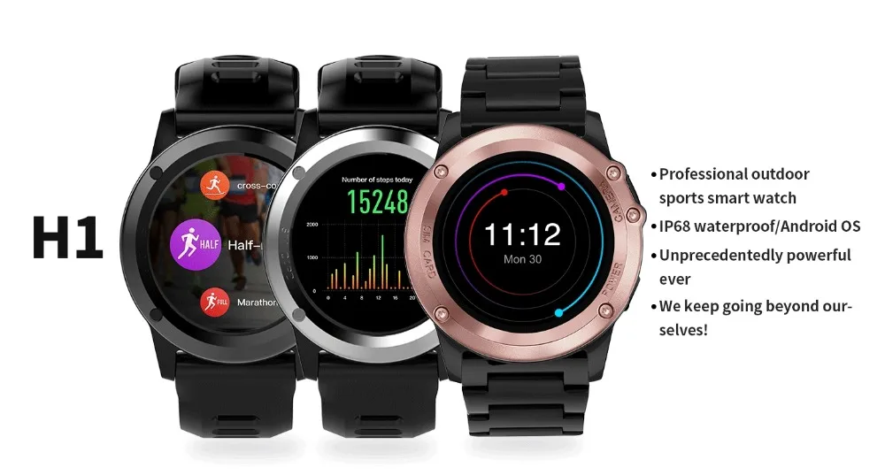 ABAY H1 Смарт часы IP68 Водонепроницаемый gps Smartwatch телефон Android Wifi Bluetooth часы телефон с камерой компас Мульти Спорт