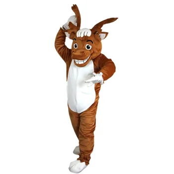 

Hot Sale Yellow brown elk, moose, wapiti Mascot Costume Adult Size Halloween Outfit Fancy Dress Suit Free Shipping 2019New