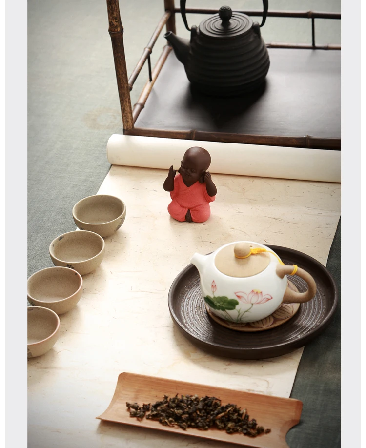 Керамика Zisha чай для домашних животных набор аксессуаров Креативные украшения фигурки кунг-фу маленькие украшения в виде монахов Ремесленная фигурка