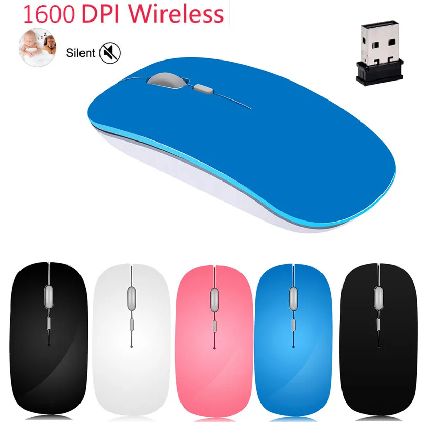 Mosunx мышь 2 4 ГГц Бесшумная USB беспроводная 1600 dpi оптическая профессиональная