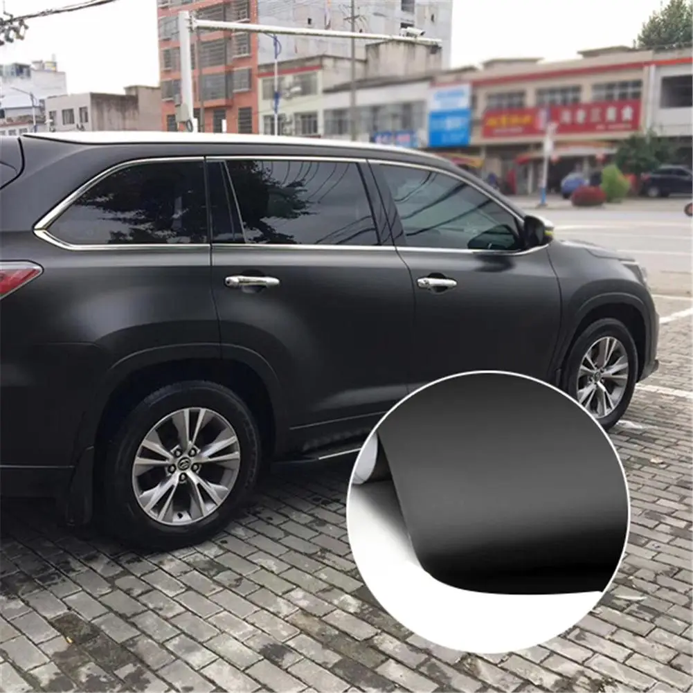 DIY Car Sticker Car Body Films 12" X 60" Matte Flat Black Vinyl Film