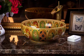 

New Fashion porcelain ceramic counter top bathroom sinks wash basin lavabo sink Bathroom sink sanitary art basin