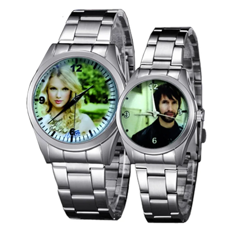 Custom Made Quartz Watch Lover's Watches Photo Printed Dial Picture
