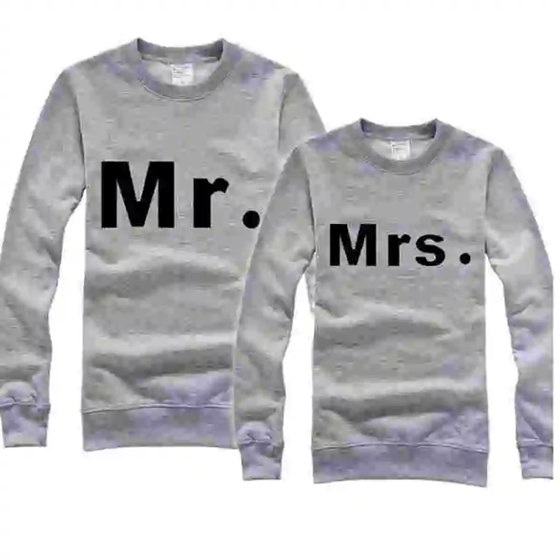 Couples Clothing Mr and Mrs Print Cute 
