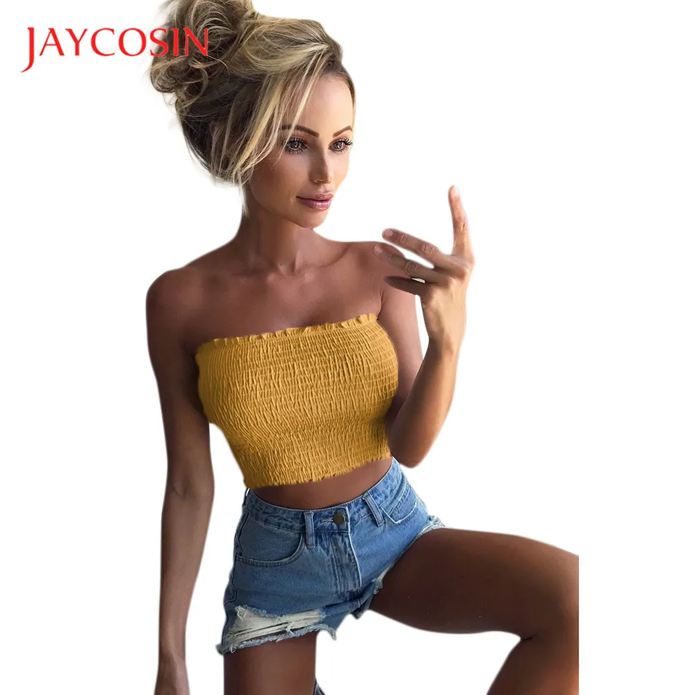Jaycosin сексуальная одежда для женщин эластичный лиф-бандо Топы Леди Бюстгальтер для девочек белье обёрточная грудь лето весна без бретелек бандо