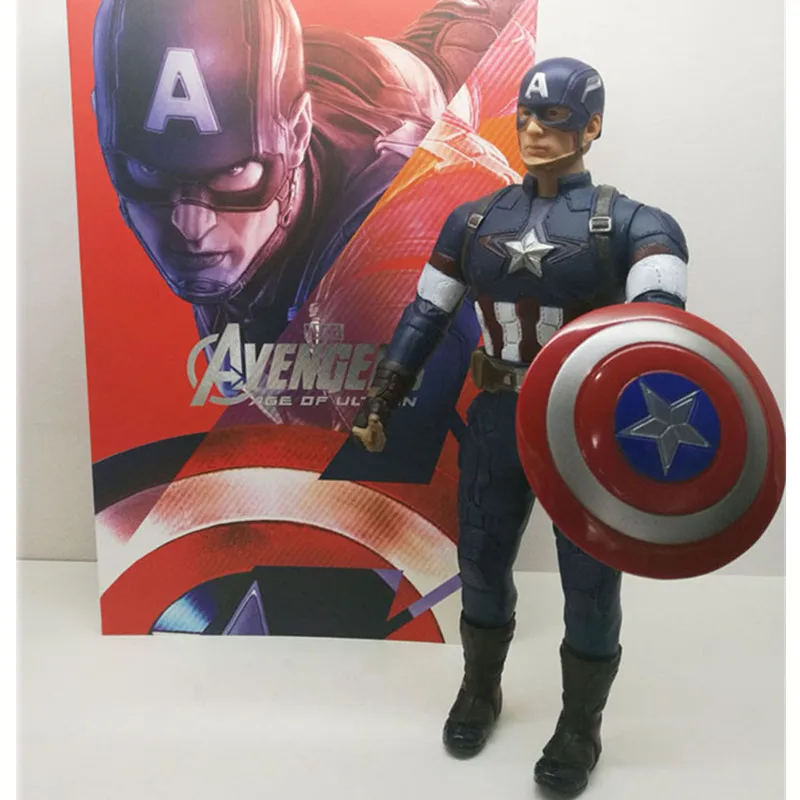 

Avengers 3 Captain America CRAZY Soft Plastic TOYS PVC Action Figure Collectible Models Toys 37.5cm Gifts For Children L438