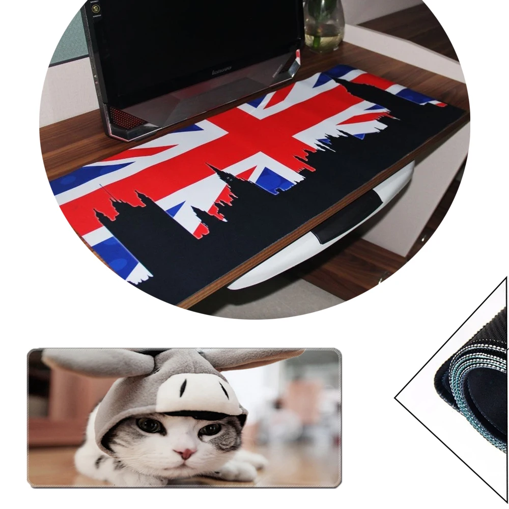 XL Size Desk Mousepad Large Extend muismat Pad For Trackball Laser Optical Mice Mouse Speed Keyboard Wireless Mouse Gaming Pads