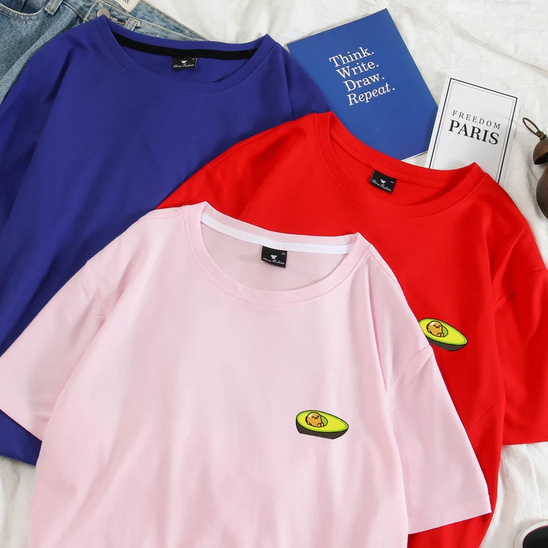 

Fashion Plus Size Men T-shirt Funny Cartoon Gudetama In Avocado Print T-Shirt Women Harajuku Casual Cute Kawaii Tshirt Tops