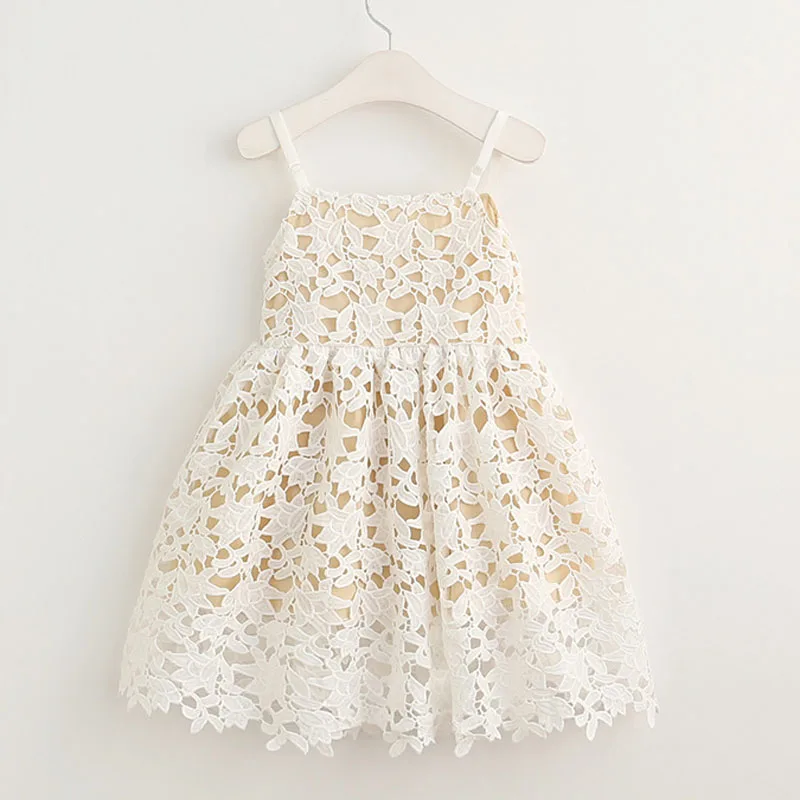 Платье принцессы на бретелях для девочек; одежда высокого качества; кружевные костюмы для детей; коллекция года; Брендовые платья для девочек