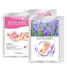Efero 4 пары отшелушивающая маска для ног носки для педикюра спа пилинг для ног обновление Уход за ногами+ 4 пары увлажняющая висячая маска перчатка