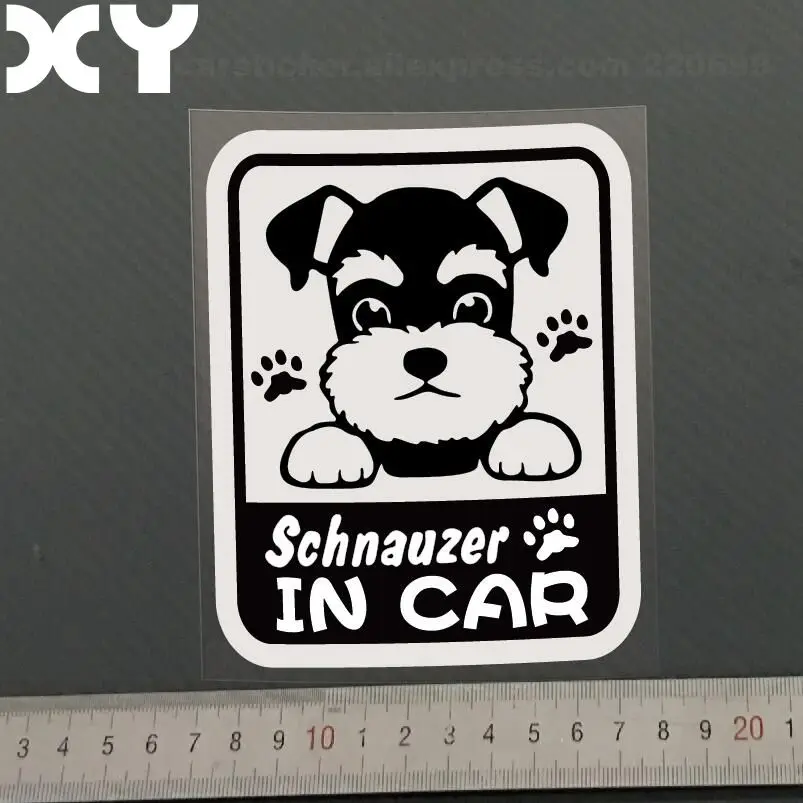 schnauzer dog sticker vinyl decal for car and others