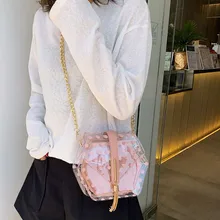 Женская сумка, модная, однотонная, прозрачная, на цепочке, через плечо, сумка-мессенджер, женская, bolsa masculina sac femme bolso mujer