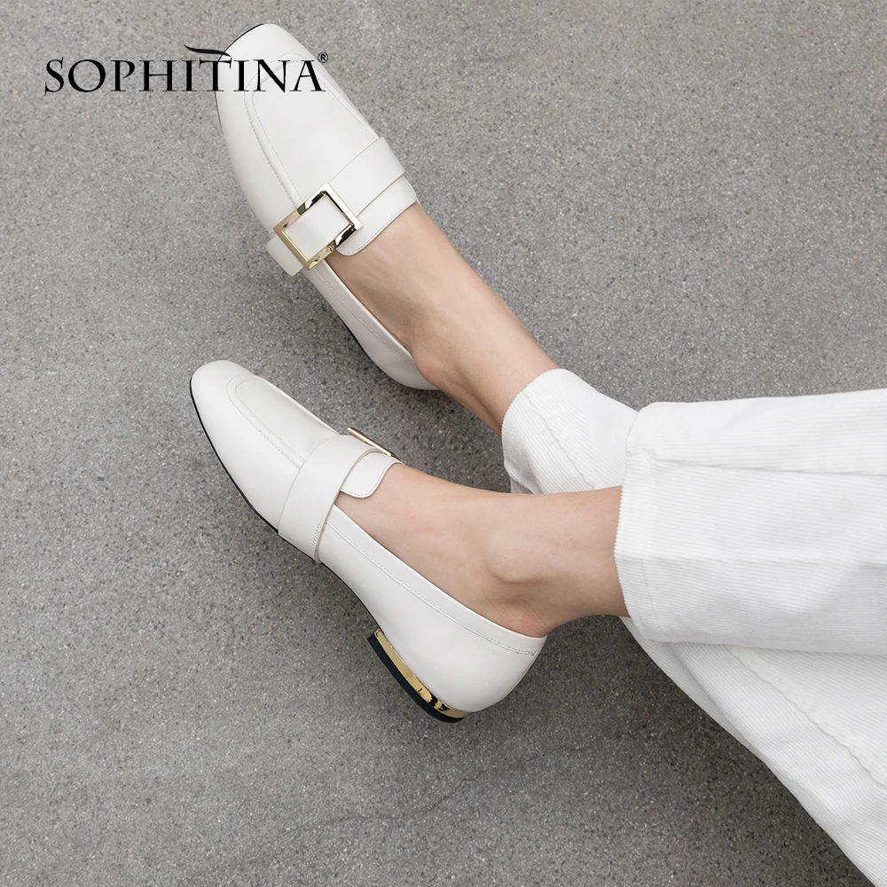 SOPHITINA/Новинки 2019г.Повседневные лоферы для женщин. Женская обувь из натуральной