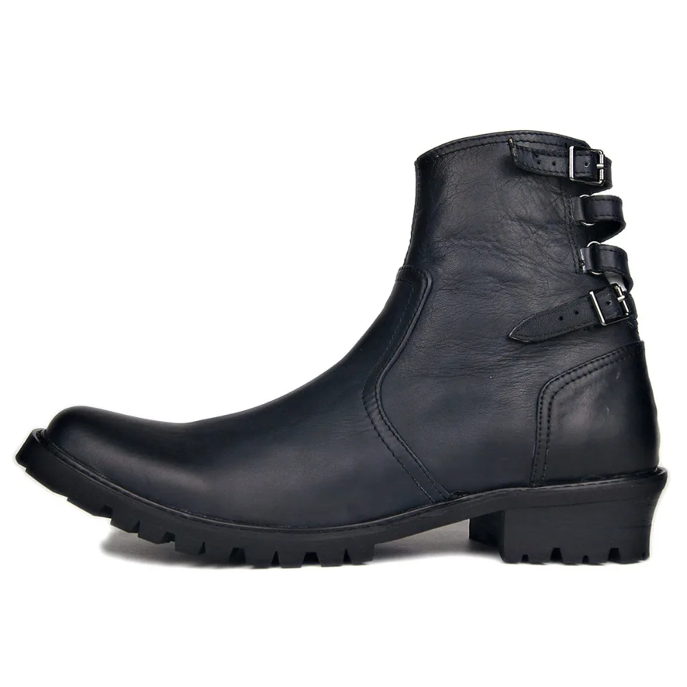 Waliicorners Chelsea Boots Genuine Cow Leather Suede Men Boots high top Zipper Fashion British style men's Winter Boot 16 DSC01621