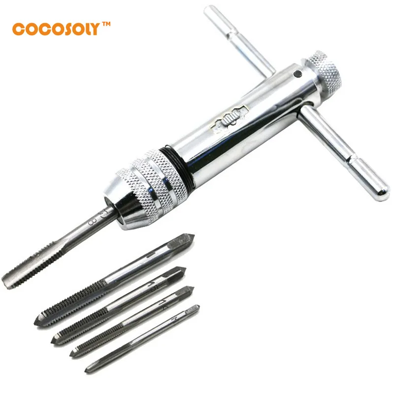 

Ratchet Tap Wrench M5-M12 Forward Reverse Lock Tap And Die T Bar Handle Reversible T-Handle Ratchet Tap Wrench 5mm-12mm Holder