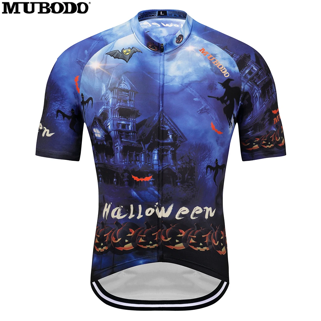 

MUBODO Women's Halloween Cycling Jersey Ropa Ciclismo Mujer Mountain Bike Clothing Short Sleeve MTB Summer Bicycling Jersey