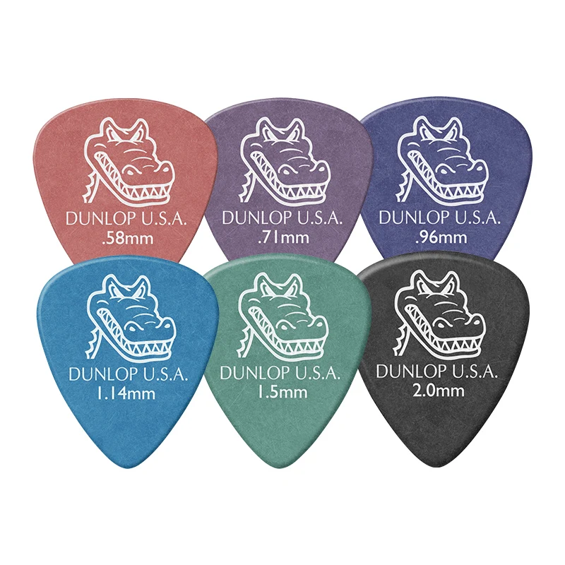 6 шт. медиатор для гитары Dunlop Gator Grip 0 58/0 71/0 96/1 14/1 50/2 мм|Детали и аксессуары гитар| |