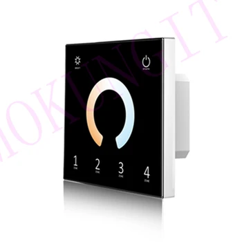 

85-265VAC 4 Zones 2.4G Color Temperature Touch Panel Remote Control T12 Color temperature ring controller DMX512 panel master