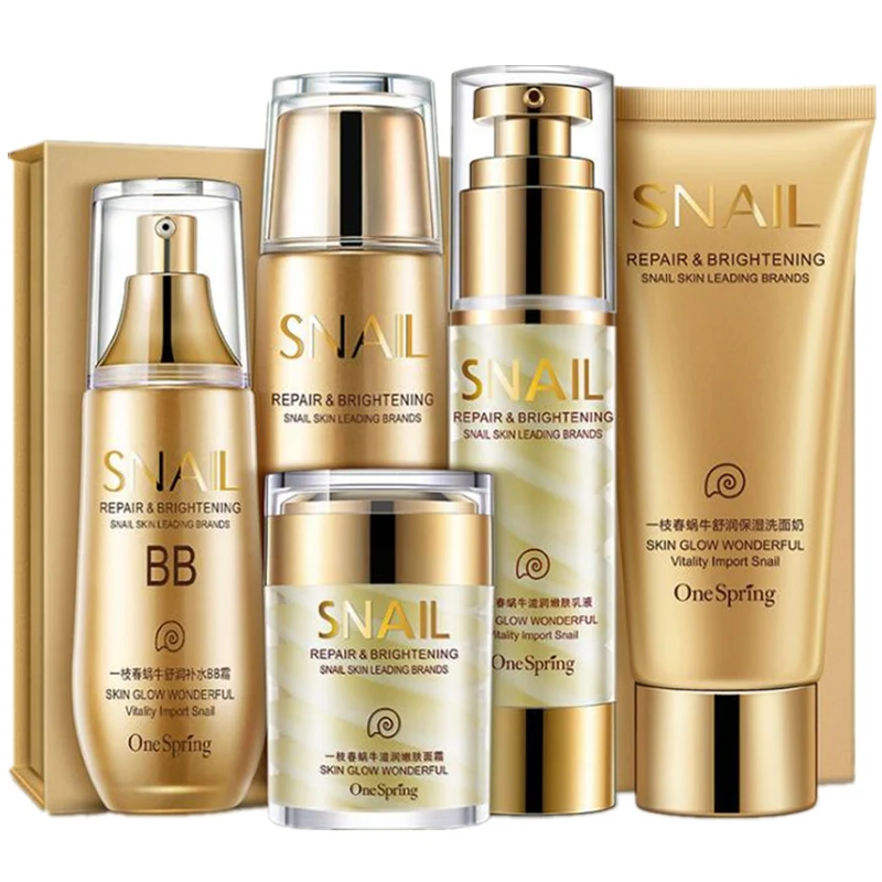 Brand SNAIL Face Care Skin makeup set,Fashion cosmetics kit,Moist