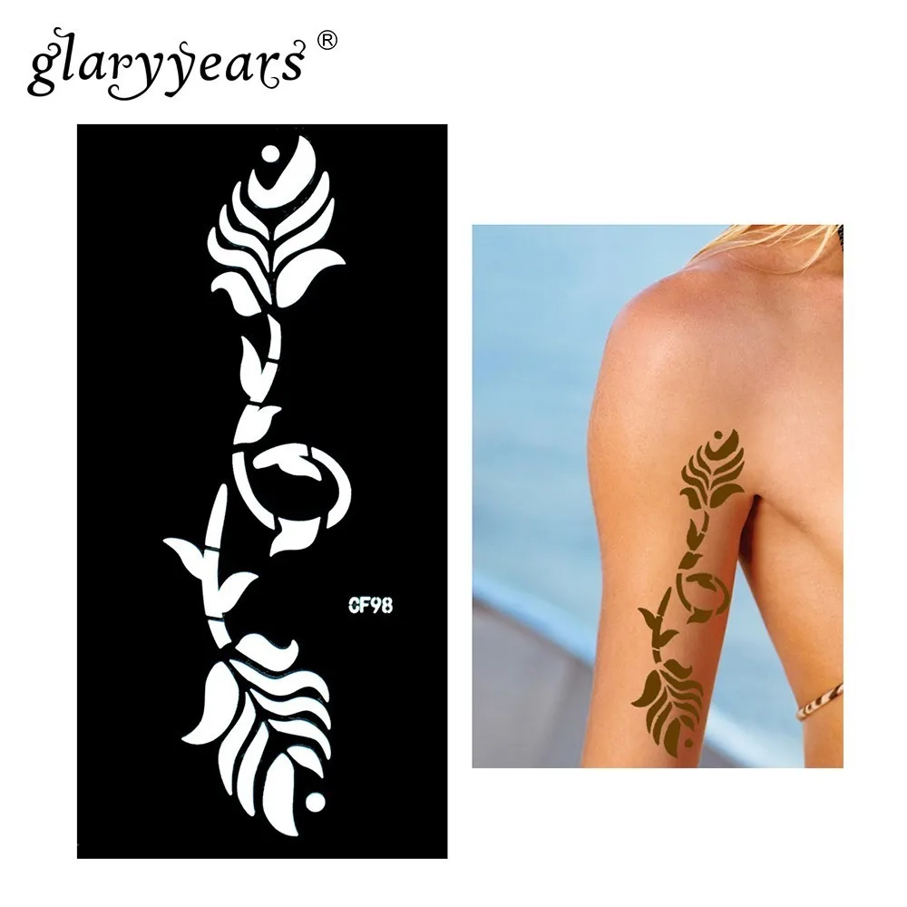 Glaryyears 1 шт. хна татуировки трафарет рисование пастой Lady рука - Цена: 60,03 руб.