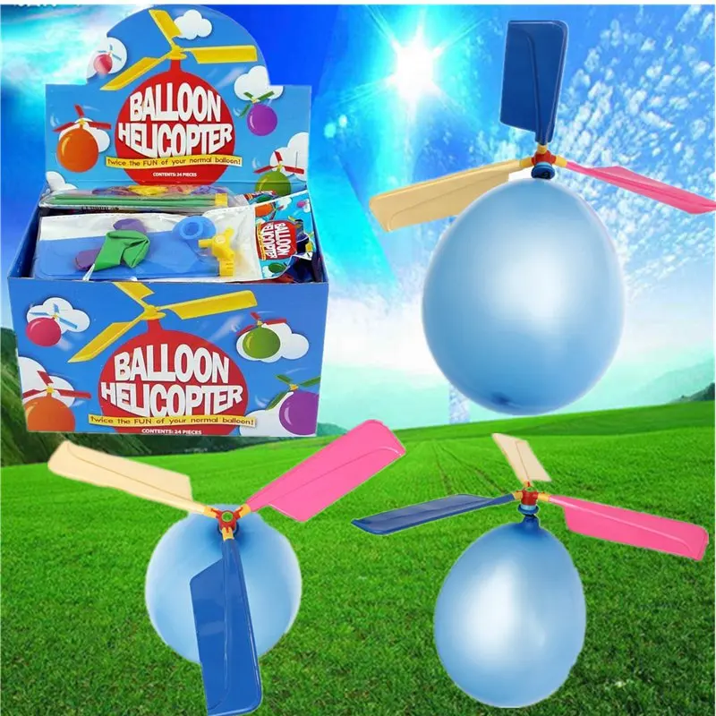 20pcs/lot 10sets Colorful Traditional Classic Balloon Helicopter