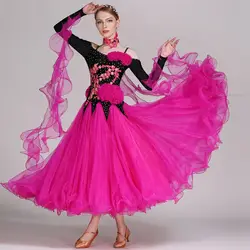 Новый Бальные танцы юбка женская мода Вальс Танго платье леди современный танец юбка костюм для танцев форма B-6136
