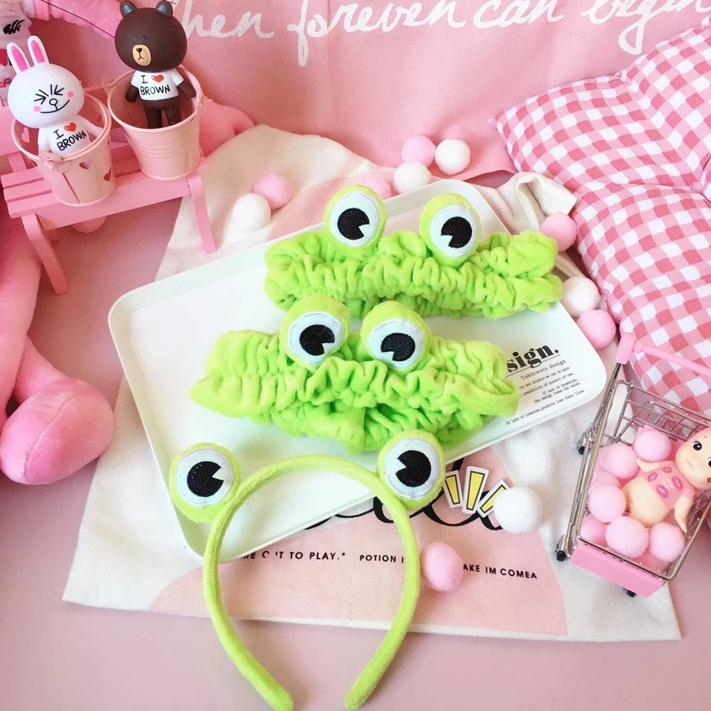 

Coral Fleece Makeup Frog Headband For Women Wash Face Lady Bath Mask Cosmetic Hairband Elastic Soft Turban Hair Accessories