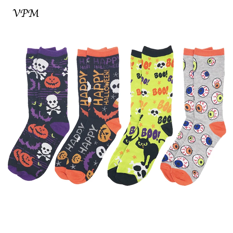 12 PAIA Donne/'S Donna Ragazze Halloween Zucca Skull HEART Designs Casual Calzini