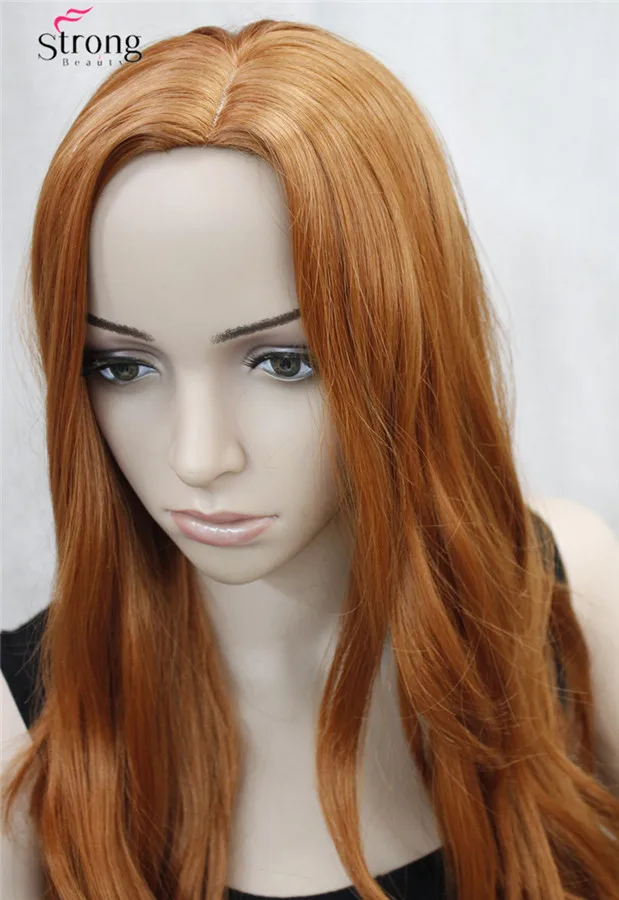 E-9860 130A COPPER RED Long nature wavy wig (2)