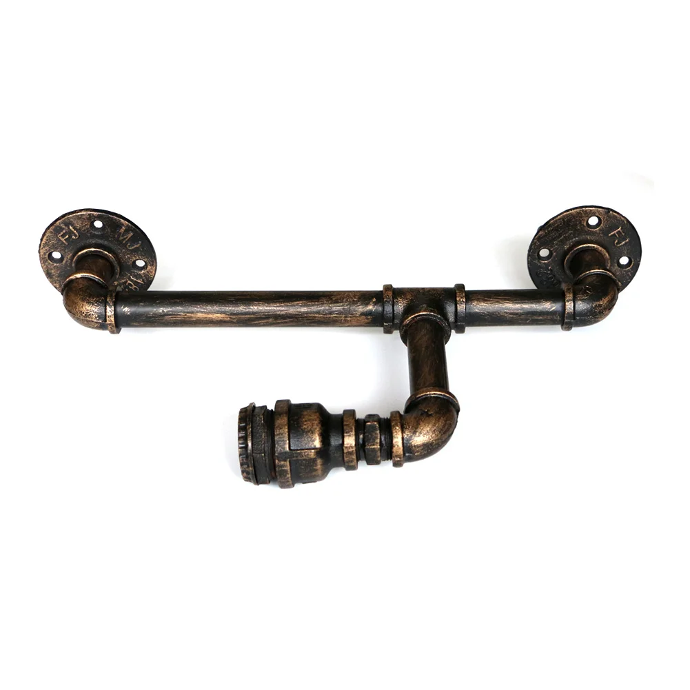 Metal Wall Sconce Retro Water Pipe E26/E27 Bulb Base Industrial Bar Coffer Shop Home Indoor Vintage Deco Antique Lamp Luminaria