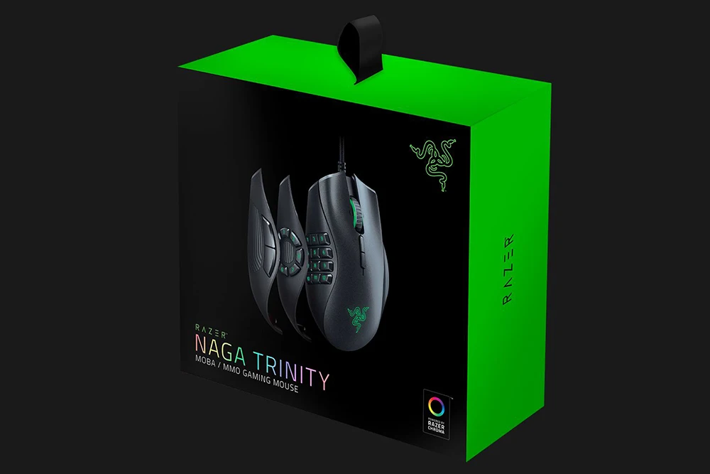 Razer Naga Trinity MOBA/MMO компьютерная игровая мышь для правшей самый продвинутый в мире 5G