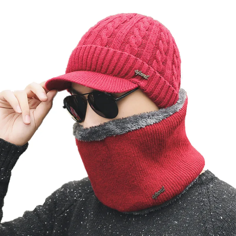 

simple Winter Hat Skullies Beanies Hats Winter Beanies For Men Women Wool Scarf Caps Balaclava Mask Gorras Bonnet Knitted Hat