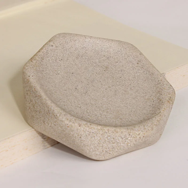 

Creative Handmade Ingredients Soap Dish Diatomite Soap Holder Soapbox Draining Rack Shower Tray Bathroom Accessories