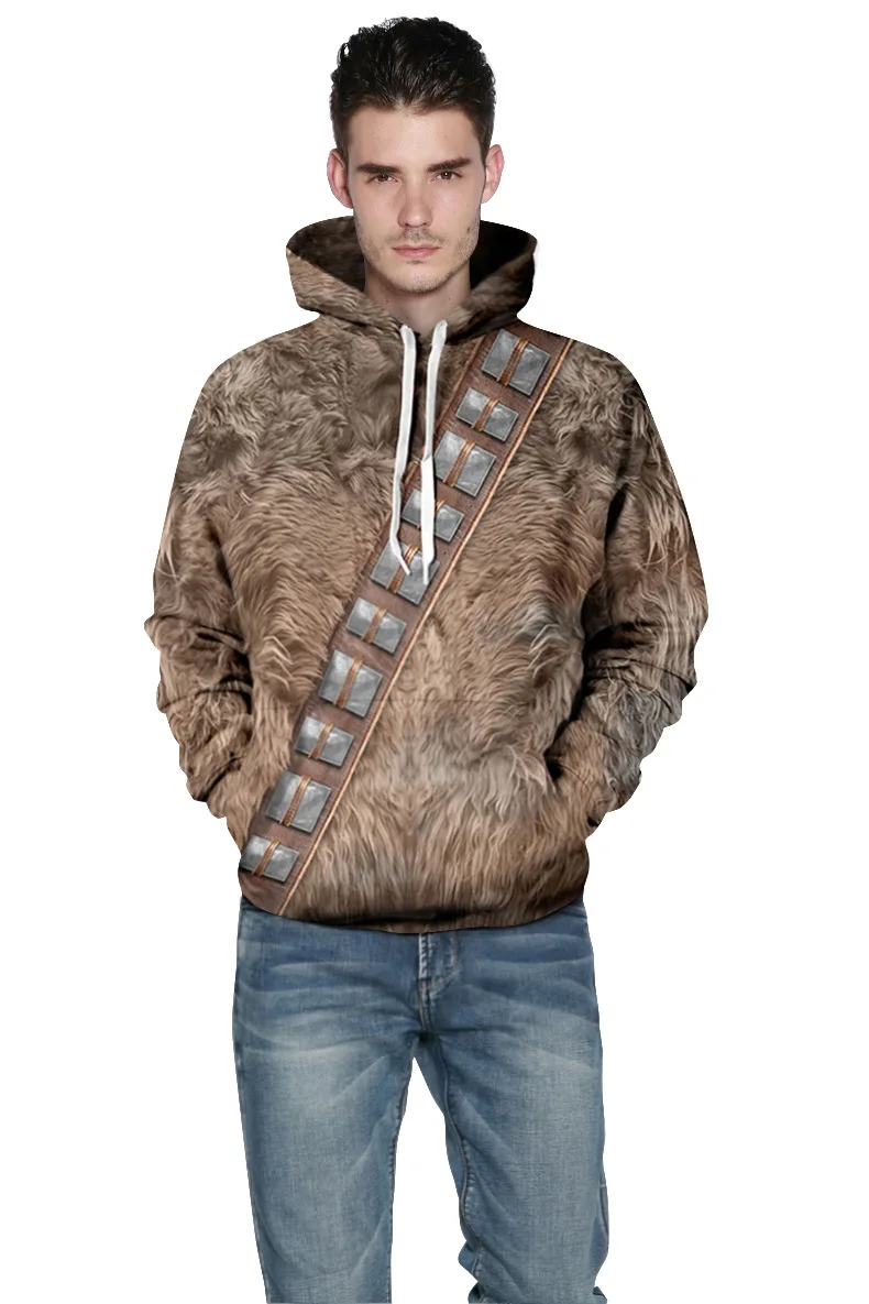 Star Wars I Am Chewie Chewbacca Furry Costume Hoodie Jacket Cosplay hooded sweater cover 3D printing men and women sweatshirts